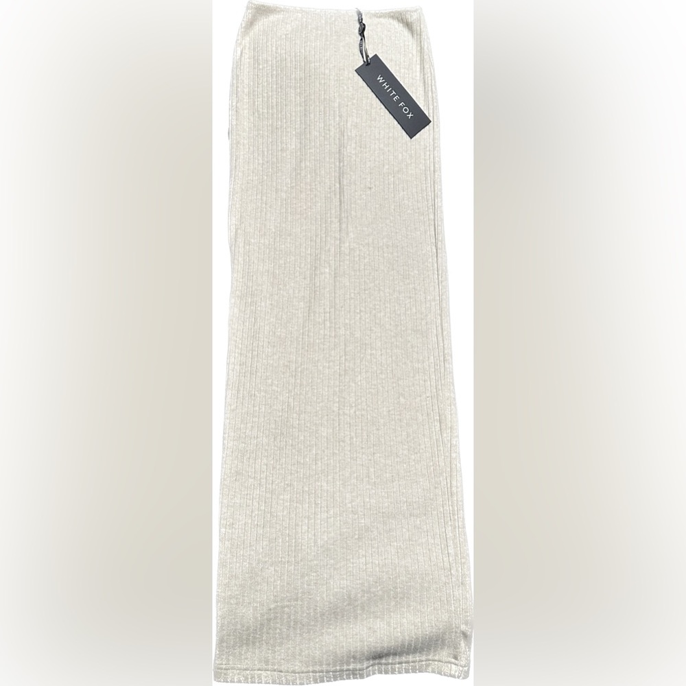 Brand New White Fox Flirtatious Midi Skirt - XS Oatmeal